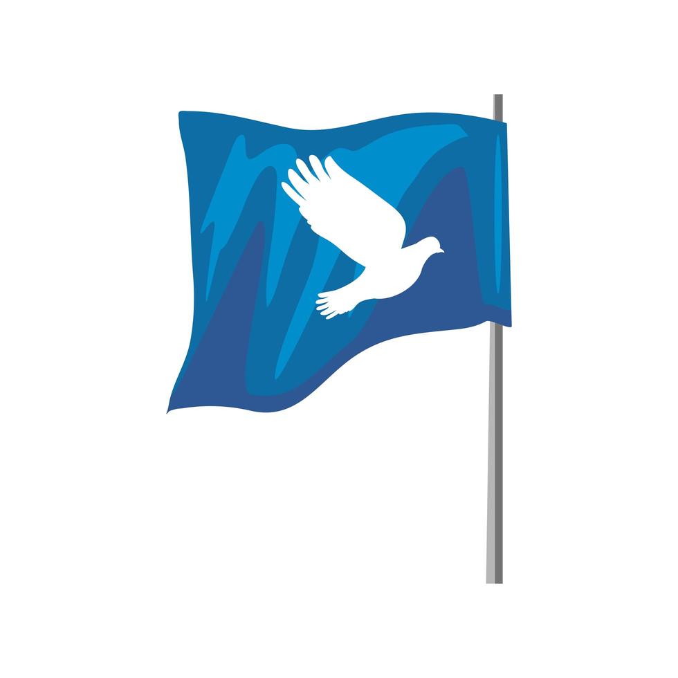 colomba in bandiera pace vettore