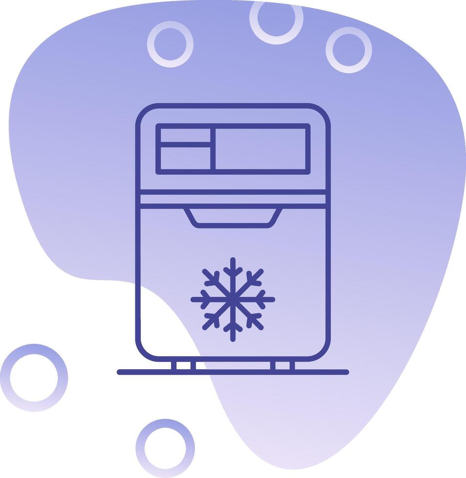 frigorifero pendenza bolla icona vettore