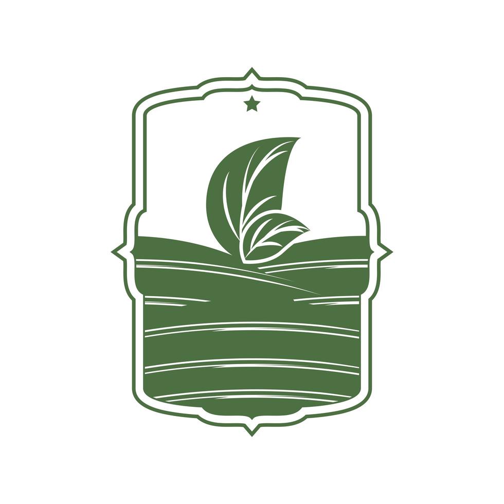 emblema del cibo biologico vettore