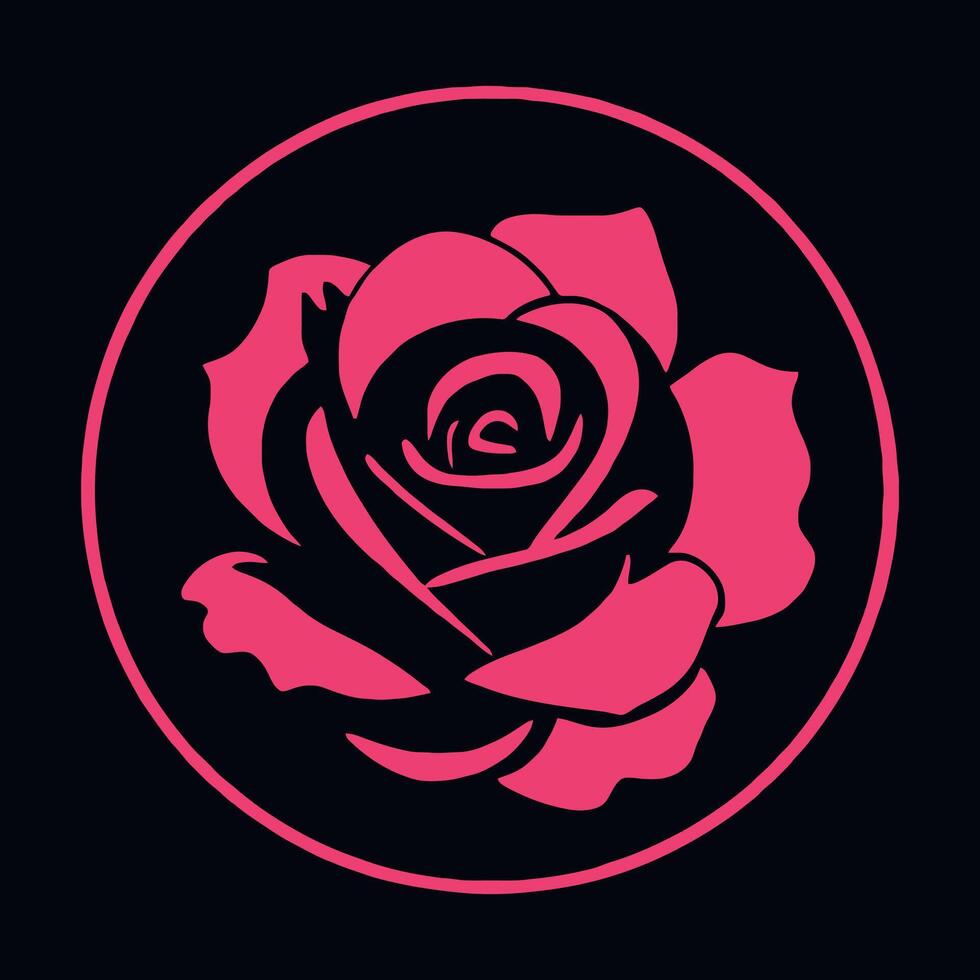 semplice vettore rosa logo fiore
