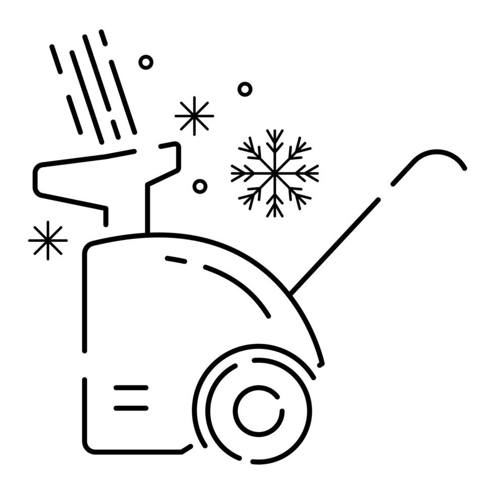 neve rimozione inverno stagione servizio lineare icone. Natale. costellato pneumatici per macchina. personalizzabile magro linea contorno simboli. spazzaneve. vettore