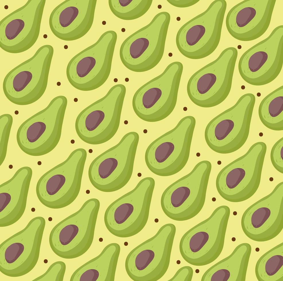modello di cibo, layout di sfondo di nutrizione fresca di fette di avocado vettore
