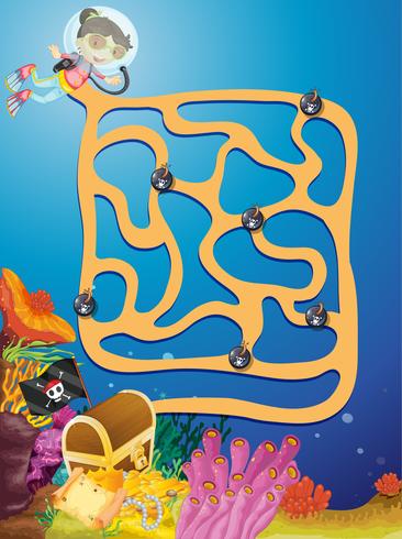 Puzzle game labirinto sotterraneo vettore