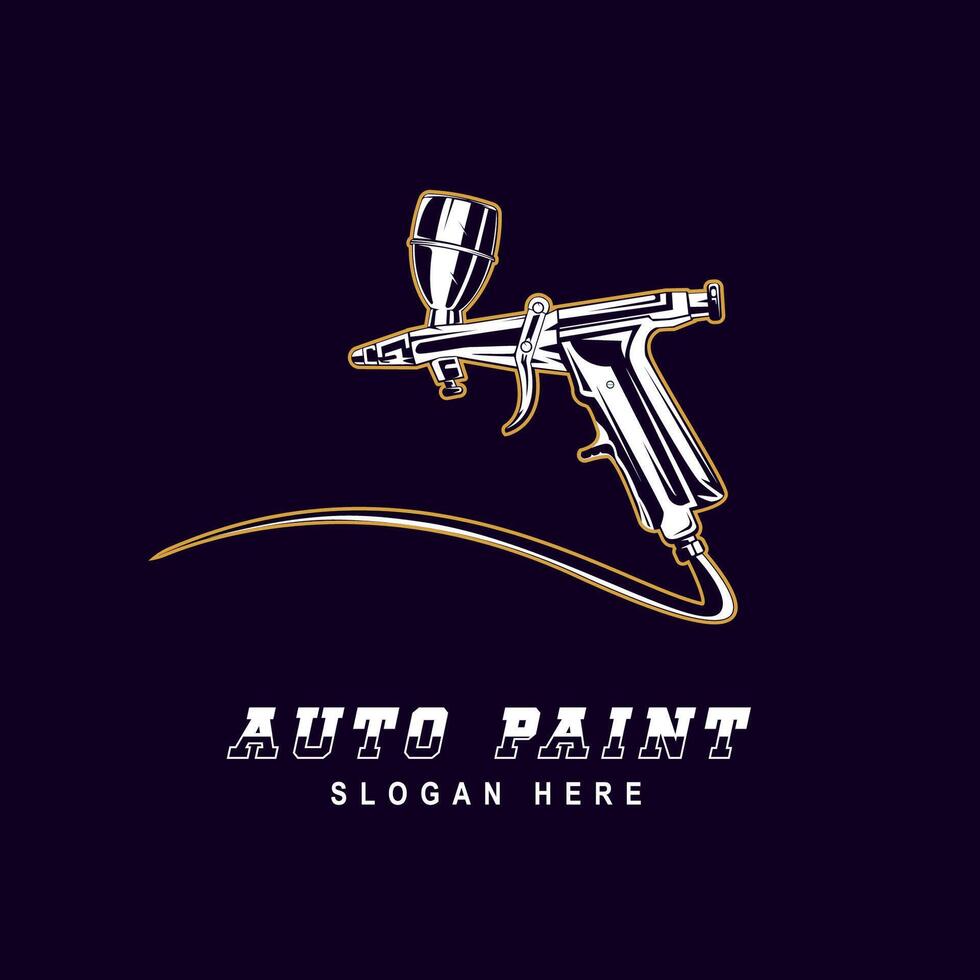 auto dipingere logo design modello vettore .spray pistola vettore illustrazione