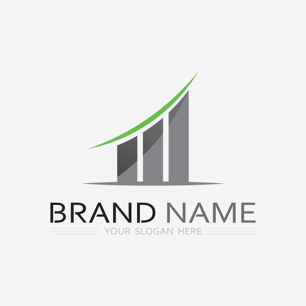 finanza aziendale e marketing logo illustrazione vettoriale design