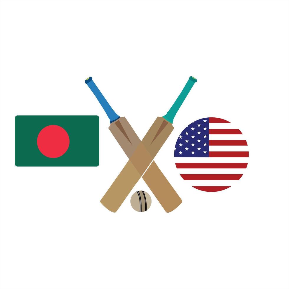 Bangladesh- vs- America- il vettore