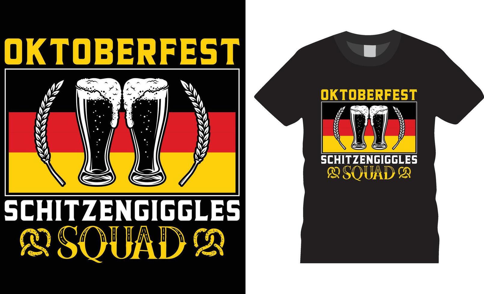 oktoberfest maglietta design vettore illustrazione tipografia Stampa template.oktoberfest schitzengiggles squadra