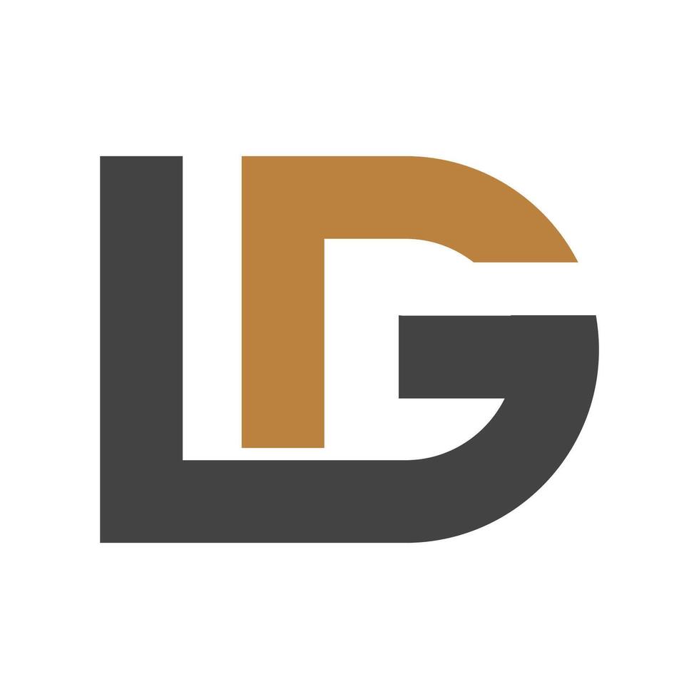 gl, lg, g e l astratto iniziale monogramma lettera alfabeto logo design vettore