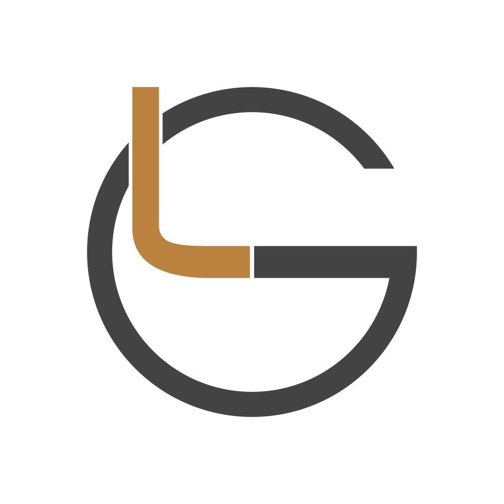 gl, lg, g e l astratto iniziale monogramma lettera alfabeto logo design vettore