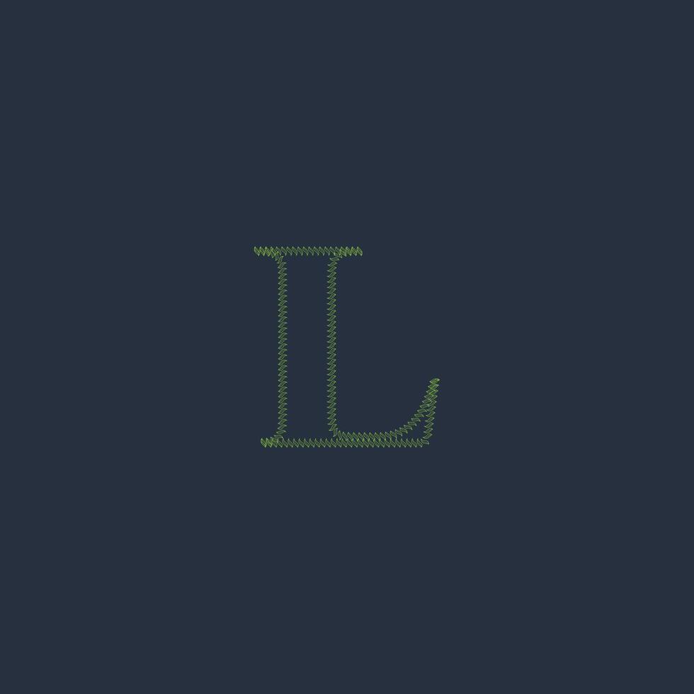 alfabeto lettere iniziali monogramma logo ll, l vettore