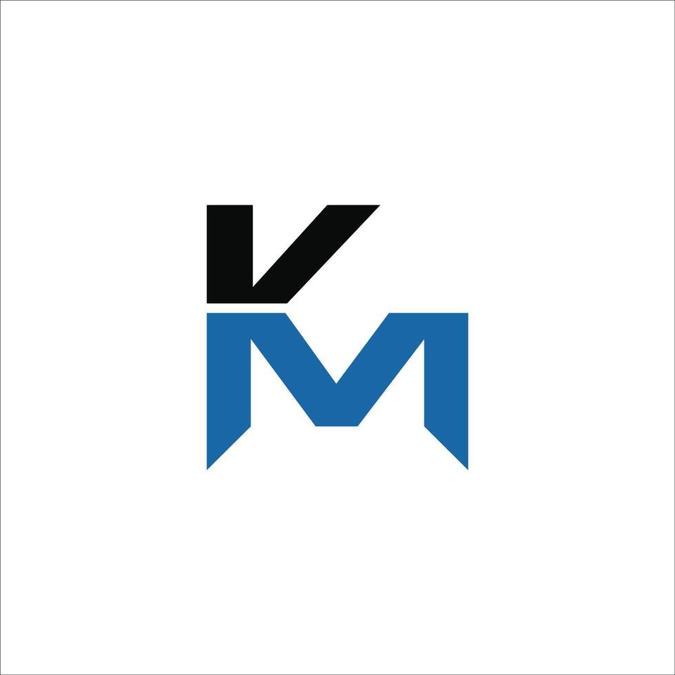 iniziale lettera km logo o mk logo vettore design modello