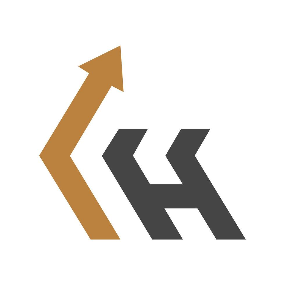 alfabeto iniziali logo HK, kh, K e h vettore