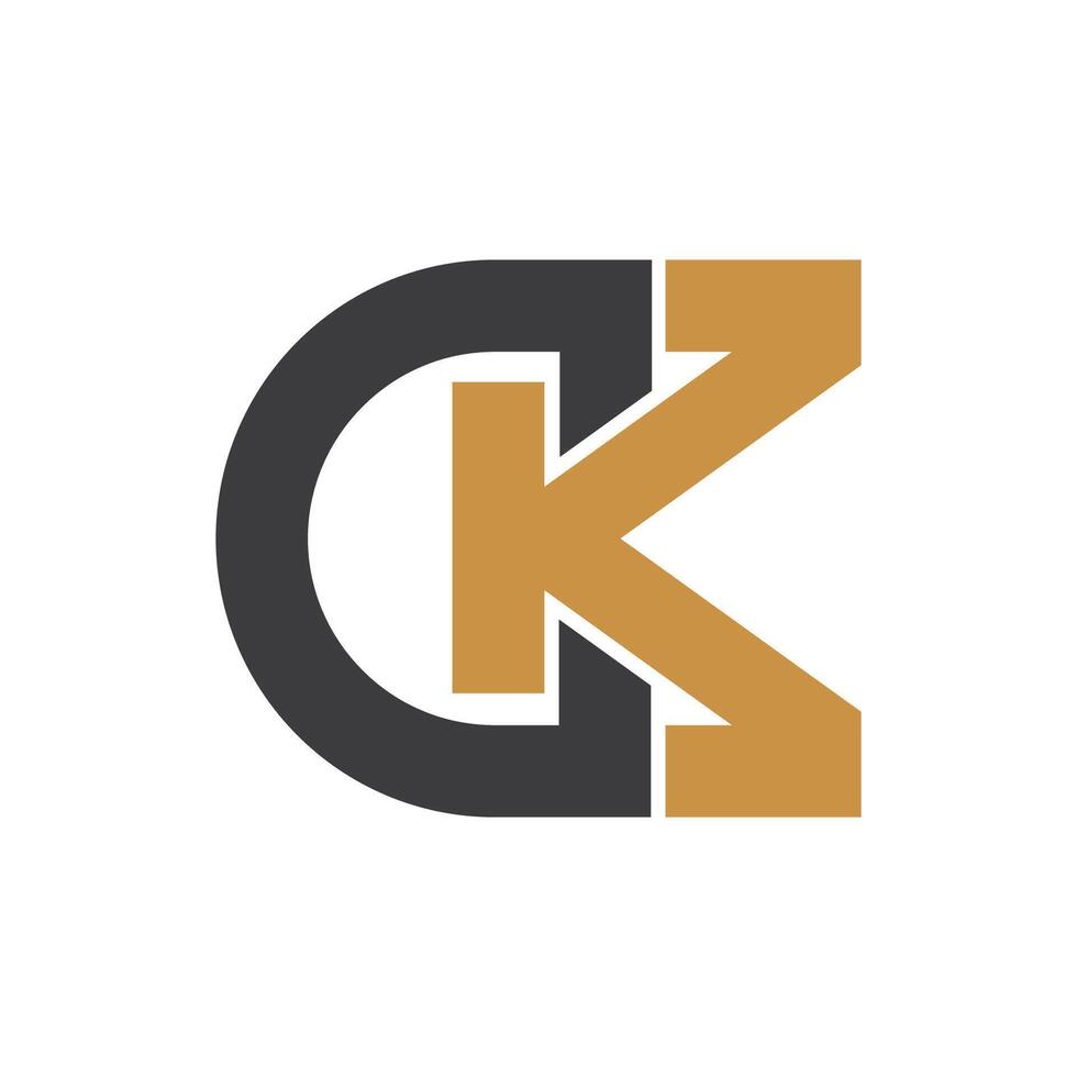 creativo astratto lettera ck logo design. connesso lettera kc logo design. vettore