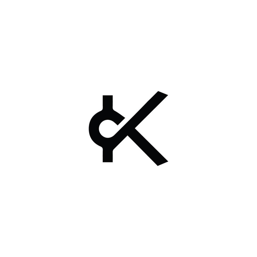 modello di progettazione del logo della lettera iniziale k vettore