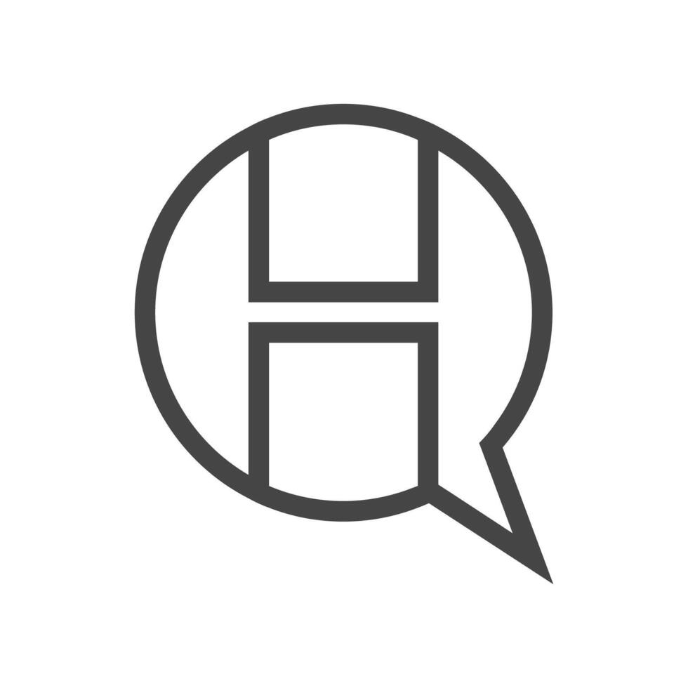 qh, hq, q e h astratto iniziale monogramma lettera alfabeto logo design vettore