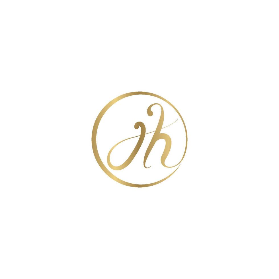 hj, jh, h e j astratto iniziale monogramma lettera alfabeto logo design. vettore