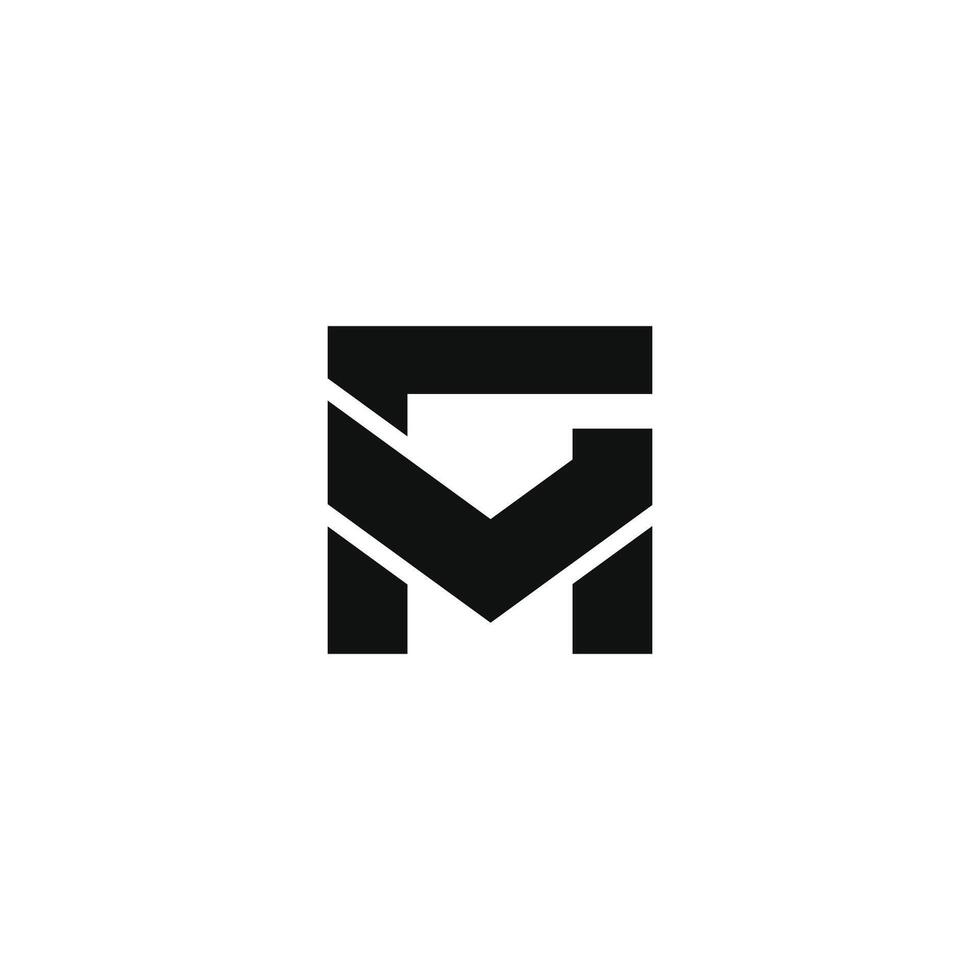 iniziale lettera gm o mg logo design modello vettore