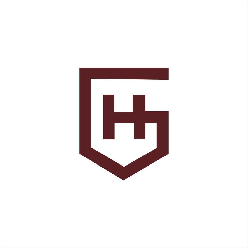 iniziale lettera gh o hg logo vettore modelli