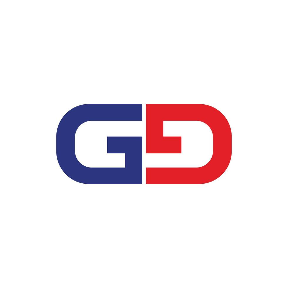 iniziale lettera gd o dg logo vettore design modello