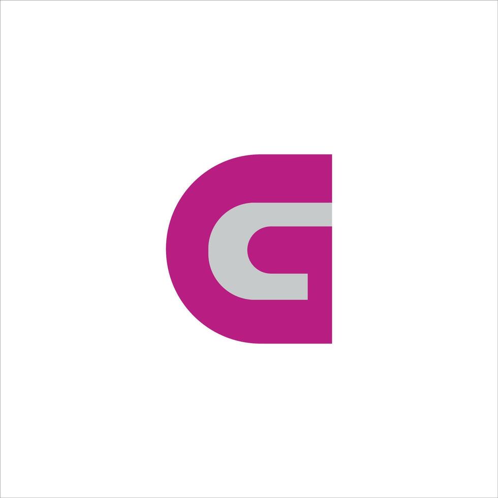 iniziale lettera gc o cg logo vettore design