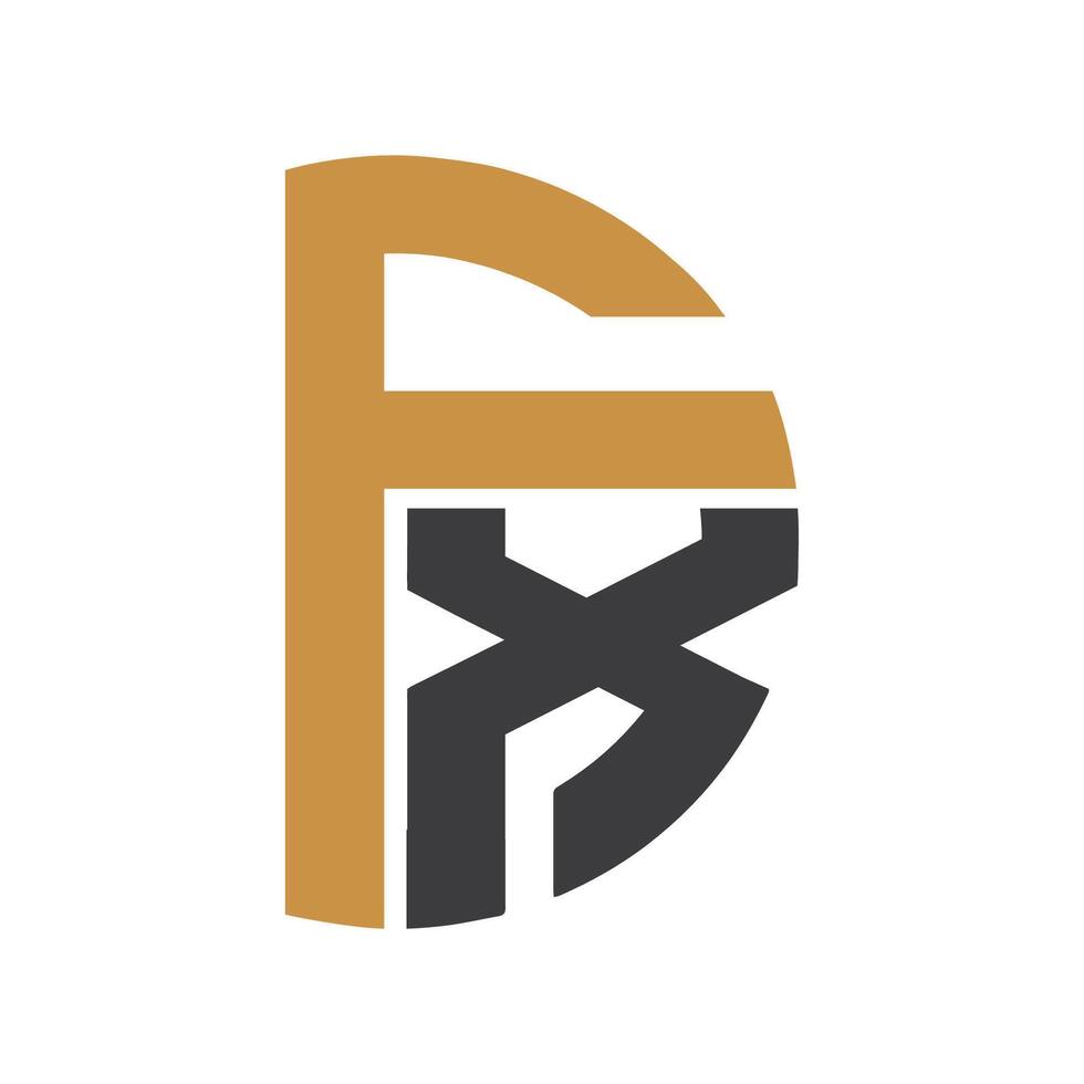 iniziale lettera fx logo o xf logo vettore design modello