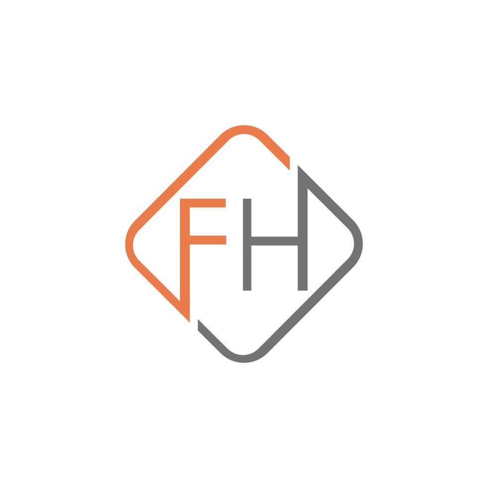 iniziale lettera fh o HF logo vettore design modello