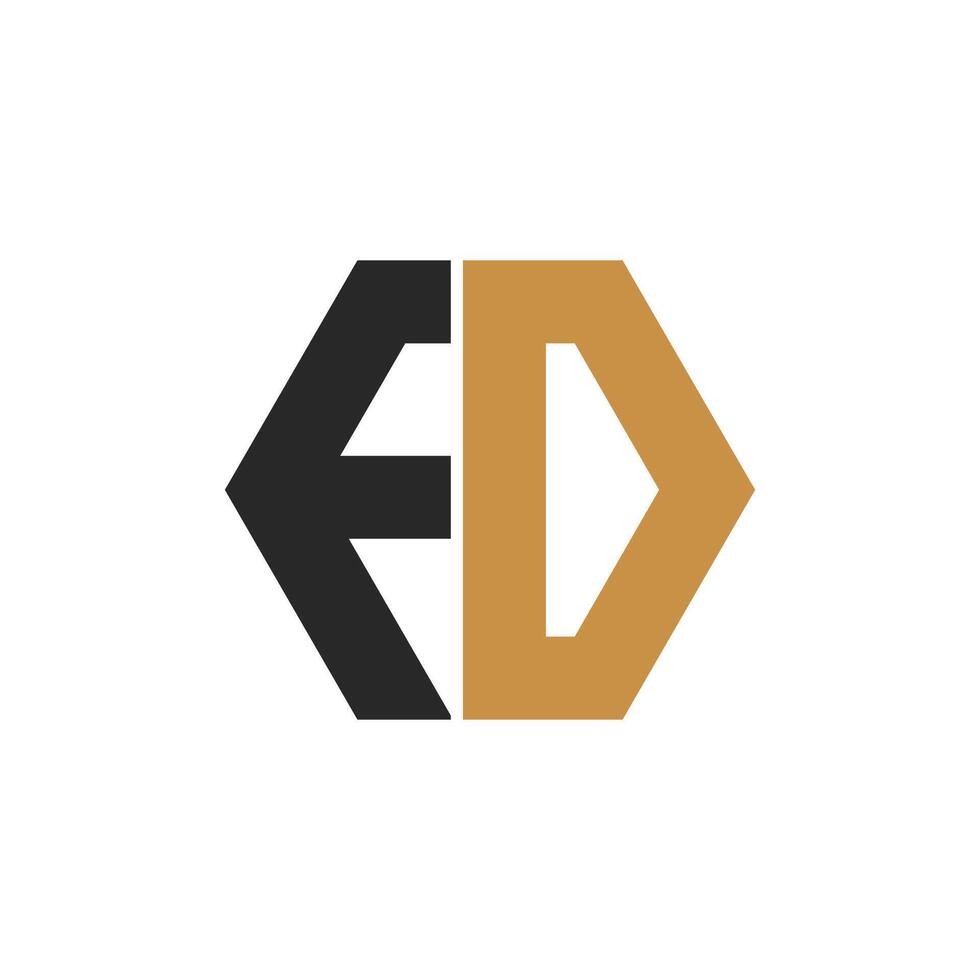 iniziale fd lettera logo vettore modello design. connesso lettera df logo design.