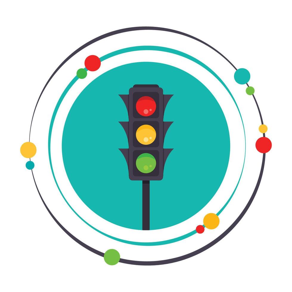 traffico fermare leggero vettore illustrazione grafico icona simbolo