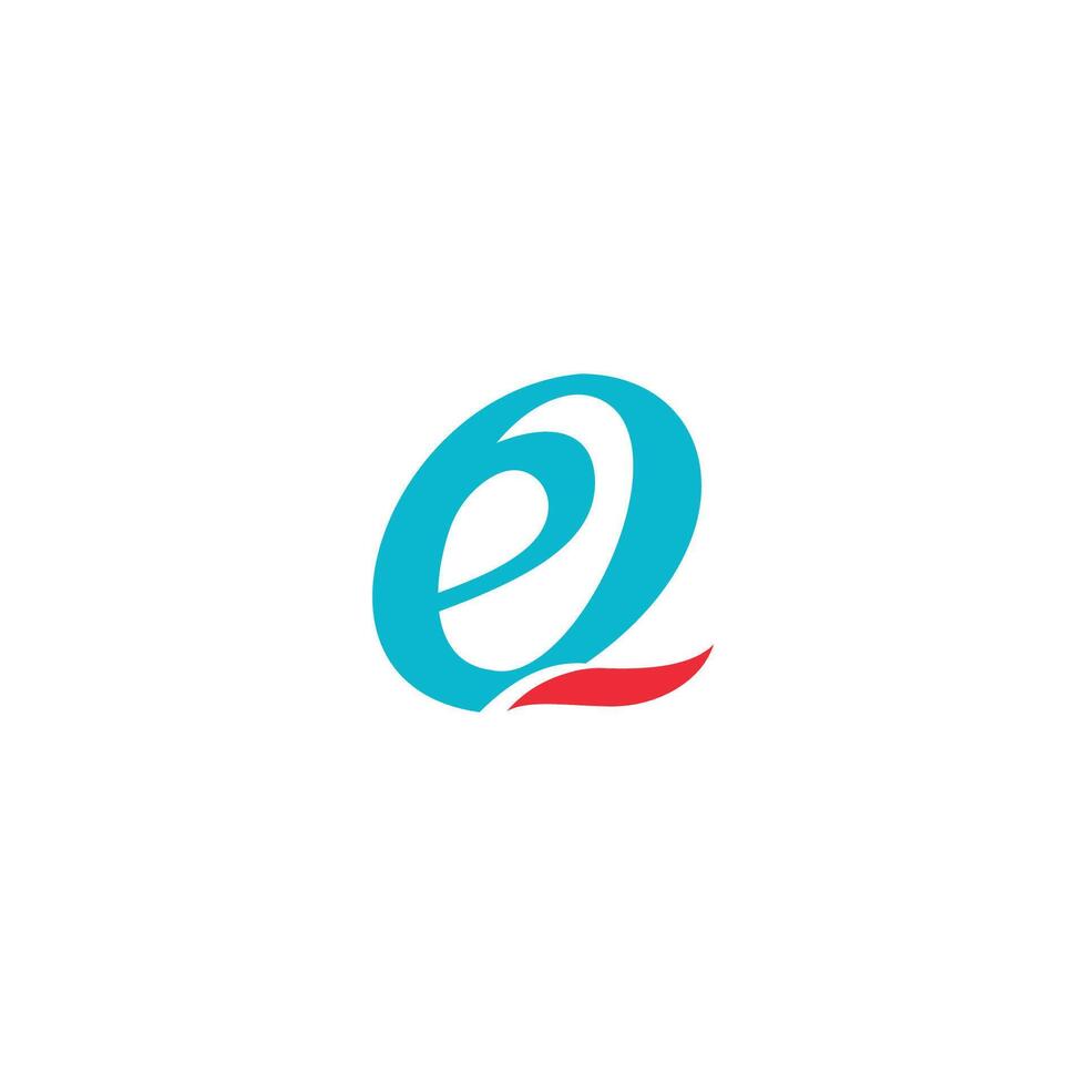iniziale lettera eq o qe logo vettore logo design