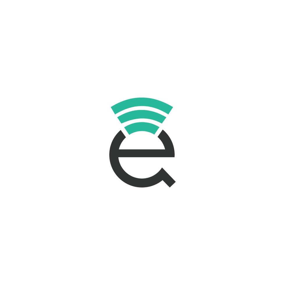 iniziale lettera eq o qe logo vettore logo design