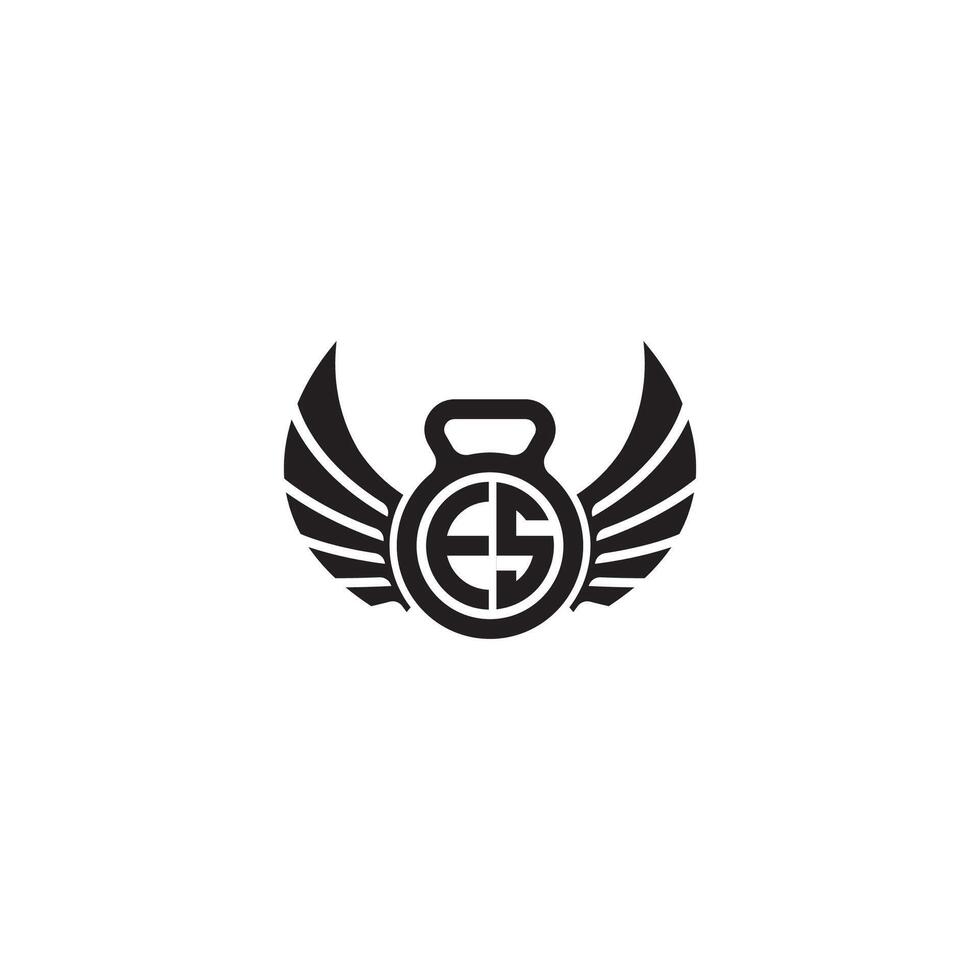 es fitness Palestra e ala iniziale concetto con alto qualità logo design vettore