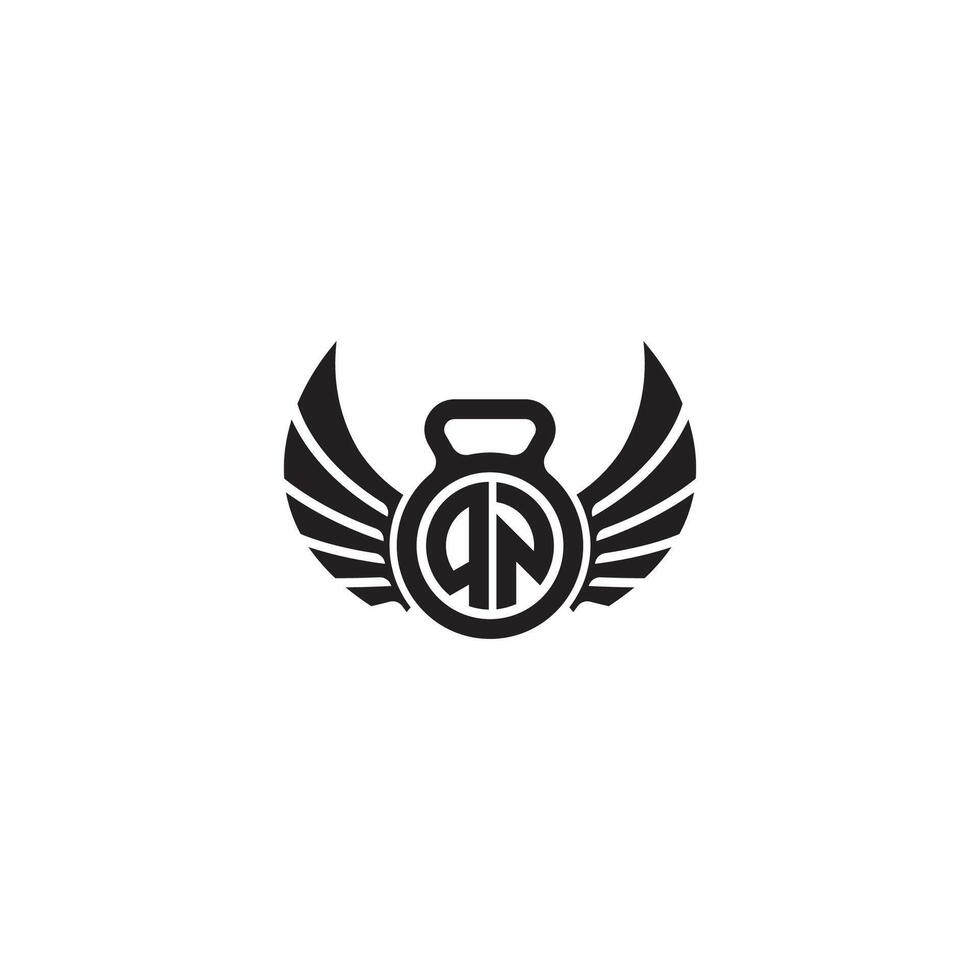 qn fitness Palestra e ala iniziale concetto con alto qualità logo design vettore