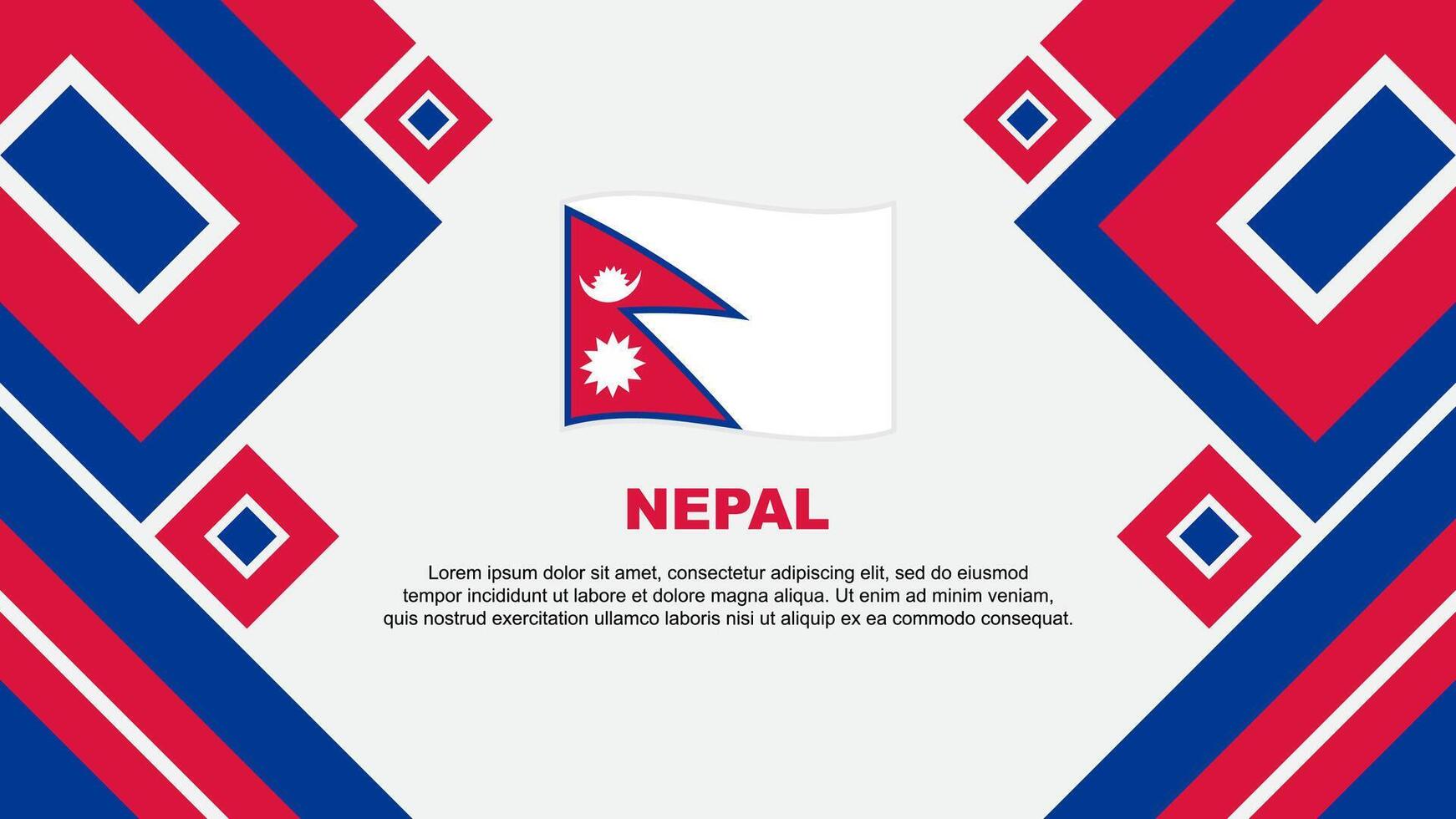 Nepal bandiera astratto sfondo design modello. Nepal indipendenza giorno bandiera sfondo vettore illustrazione. Nepal cartone animato