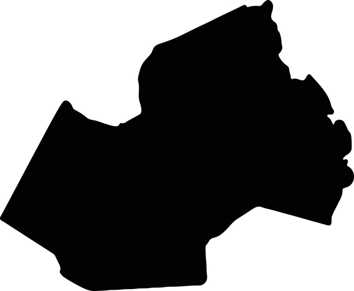 agneby avorio costa silhouette carta geografica vettore