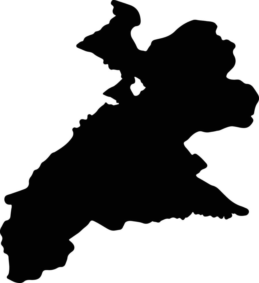 arbillo Iraq silhouette carta geografica vettore
