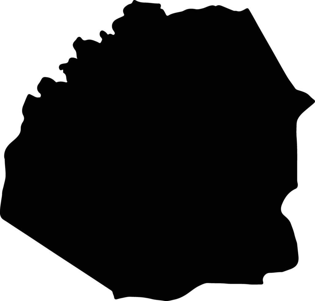 atakora benin silhouette carta geografica vettore