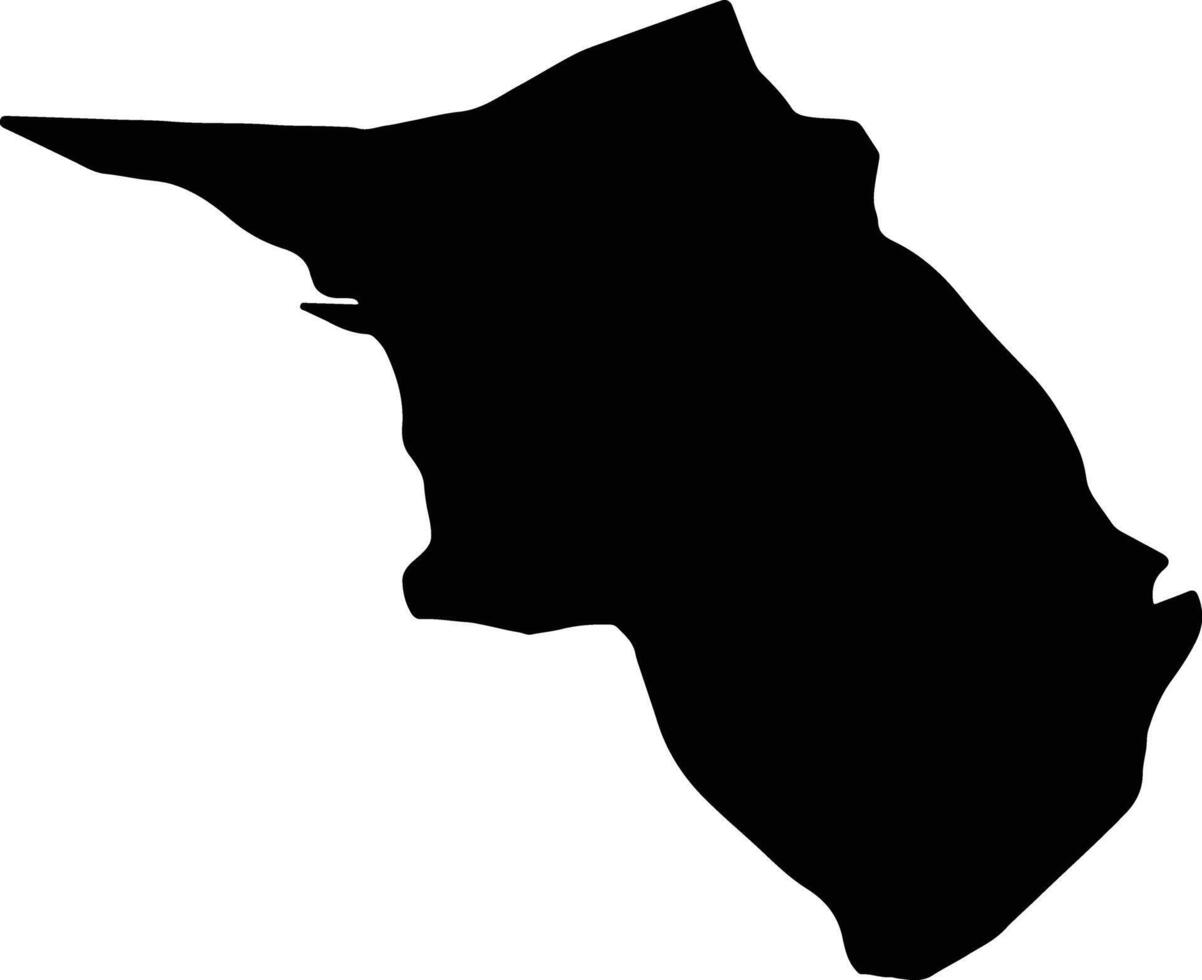 belait brunei silhouette carta geografica vettore