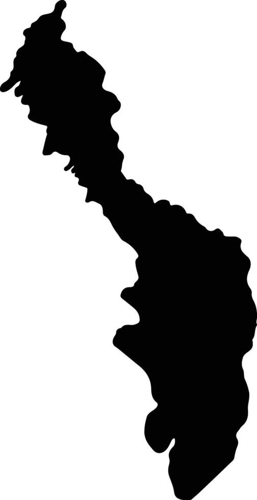 bolivar Colombia silhouette carta geografica vettore