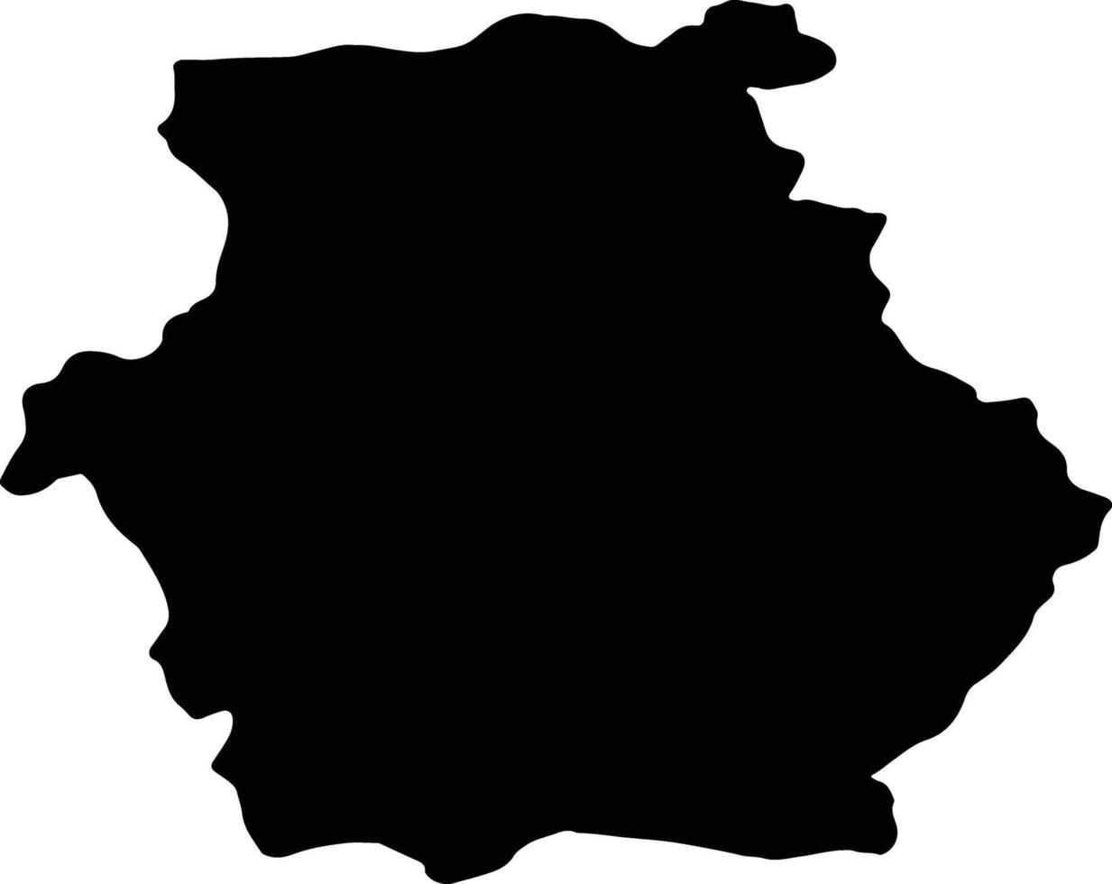 ditiki makedonia Grecia silhouette carta geografica vettore