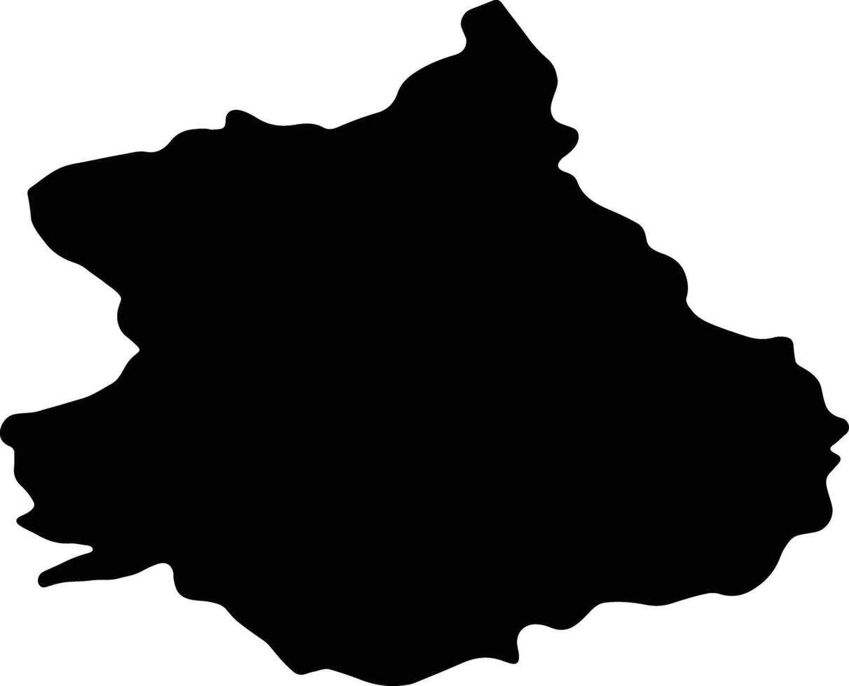 eure-et-loir Francia silhouette carta geografica vettore