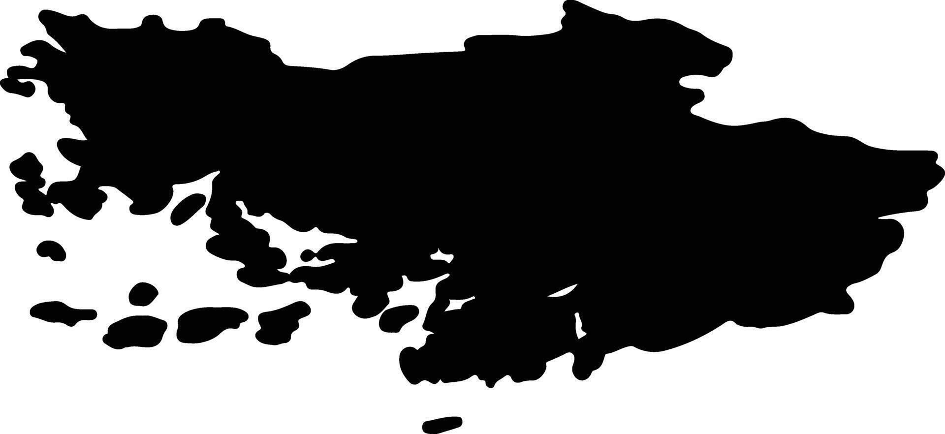 Finlandia corretto Finlandia silhouette carta geografica vettore
