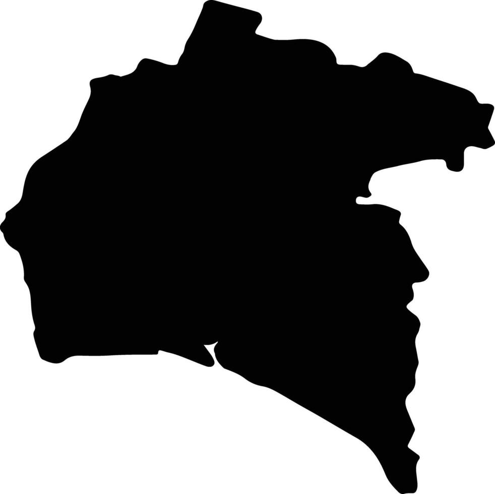 huelva Spagna silhouette carta geografica vettore
