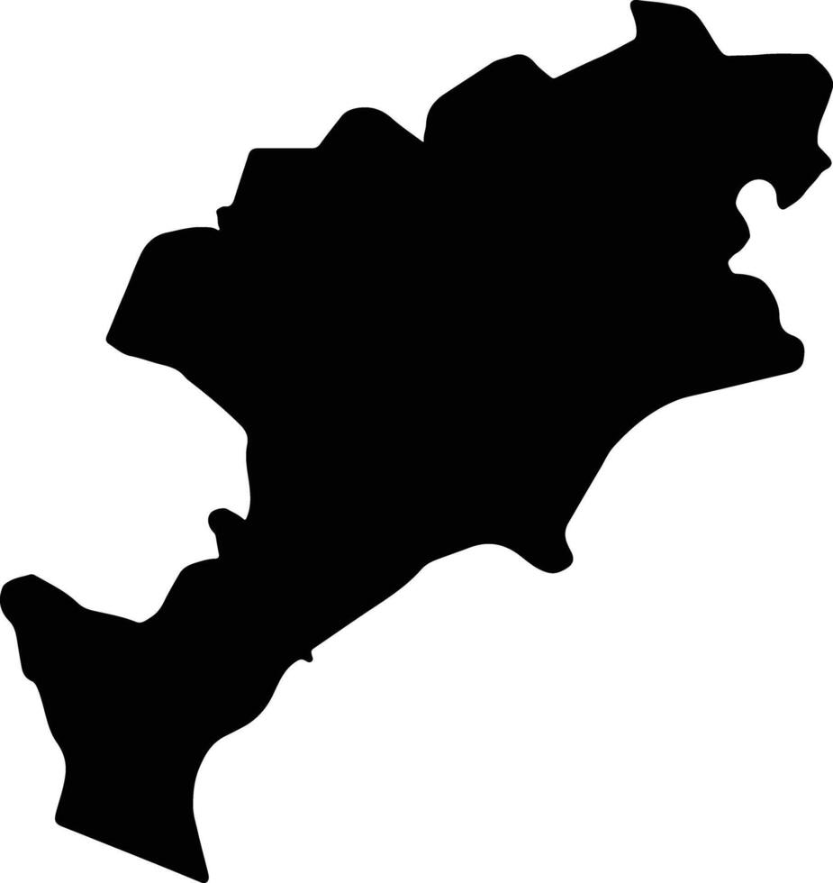 jutiapa Guatemala silhouette carta geografica vettore