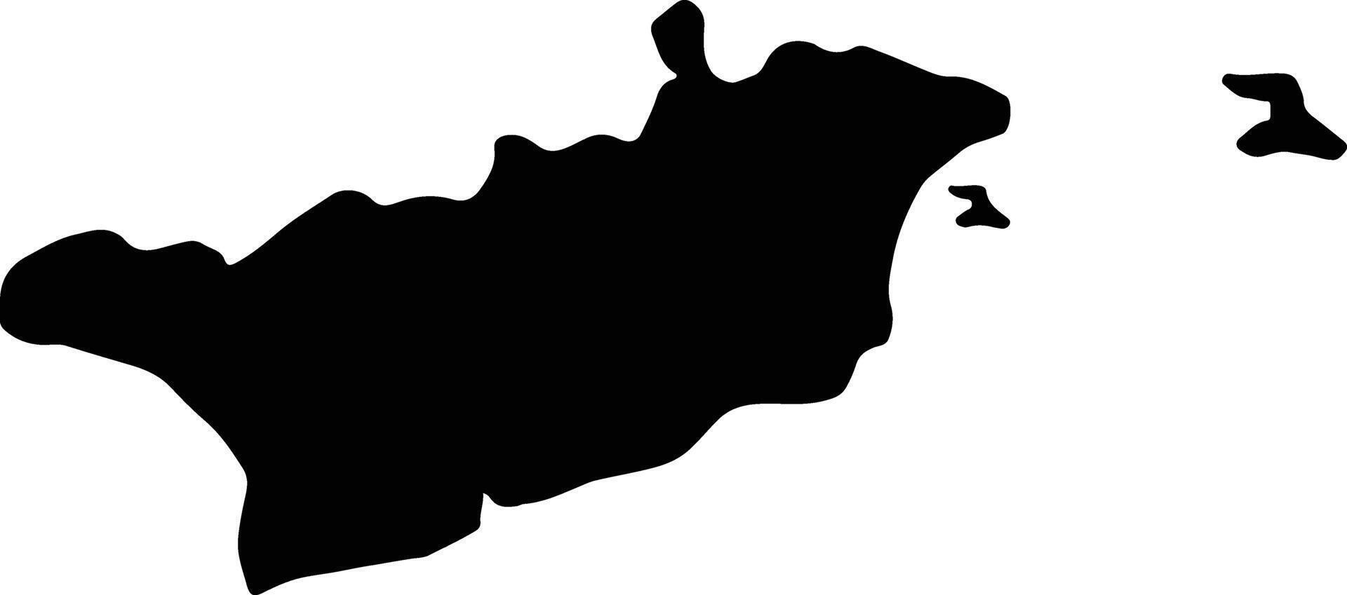 larnaca Cipro silhouette carta geografica vettore