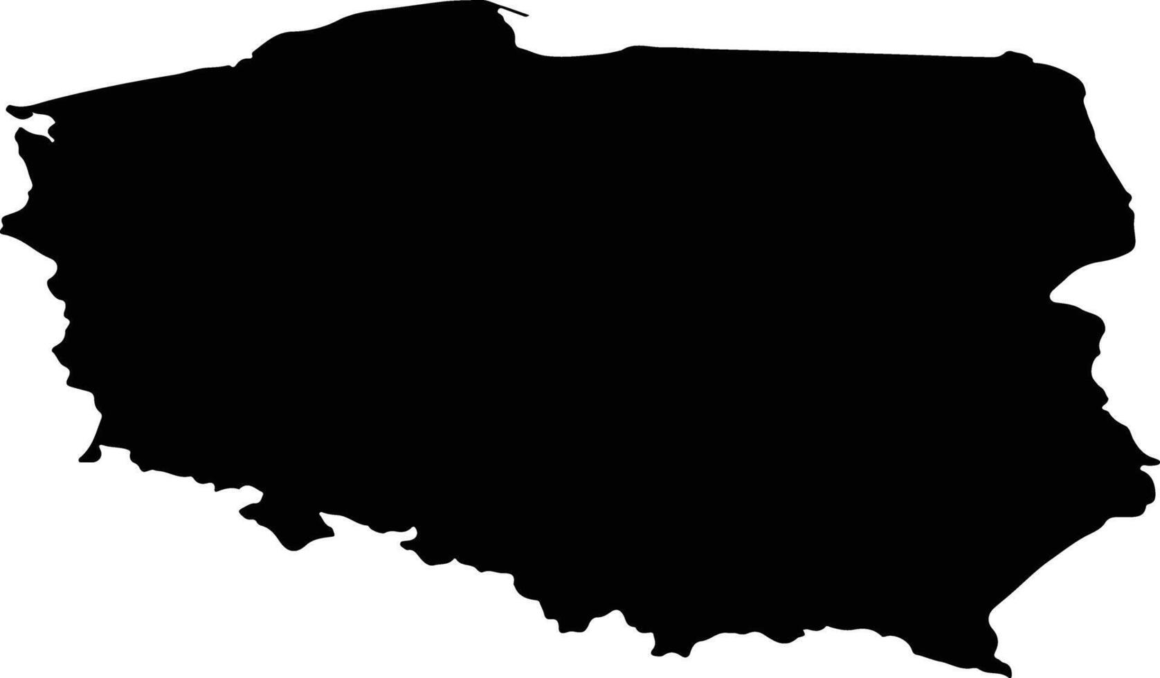 Polonia silhouette carta geografica vettore