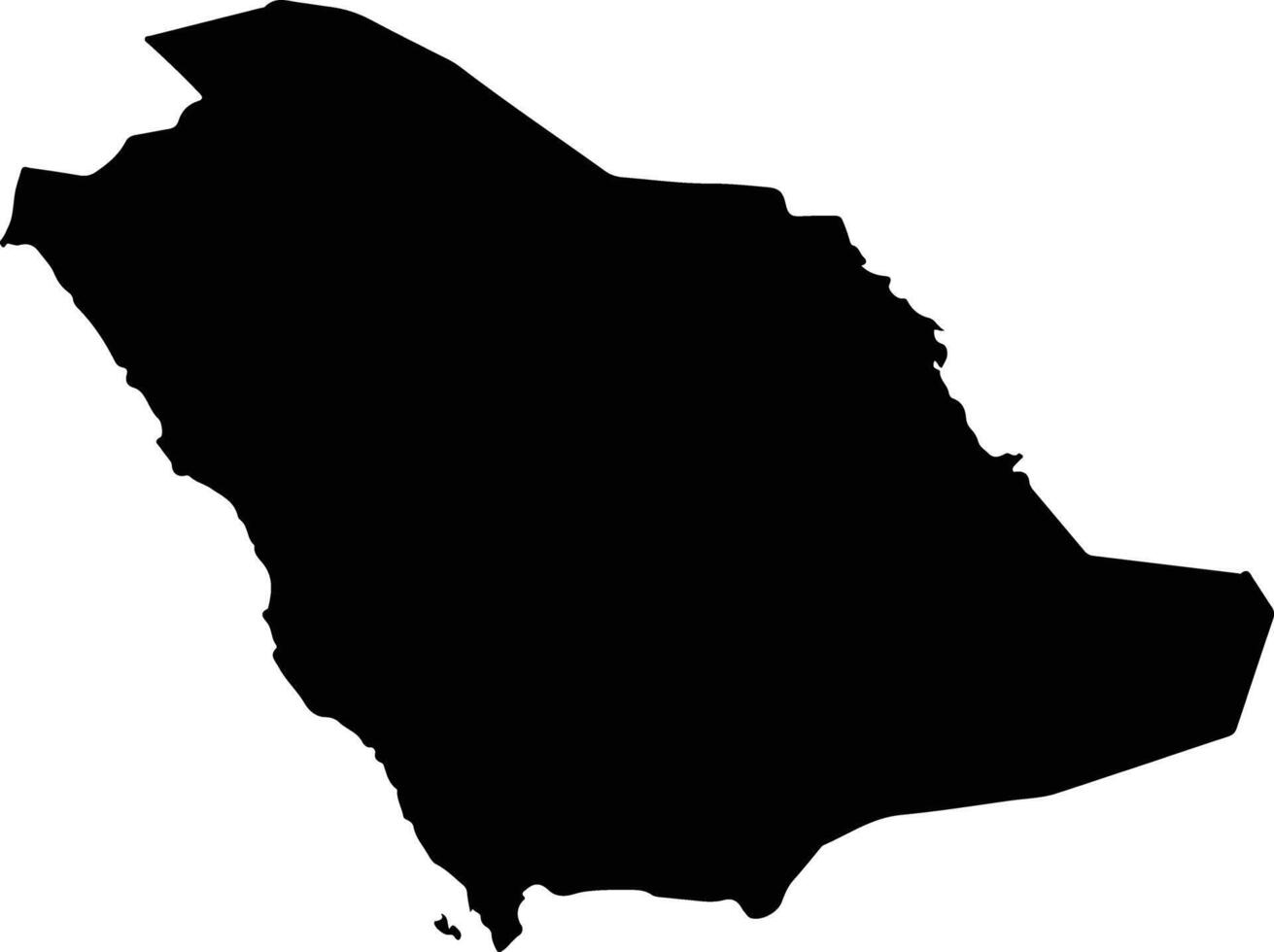 Arabia arabia silhouette carta geografica vettore