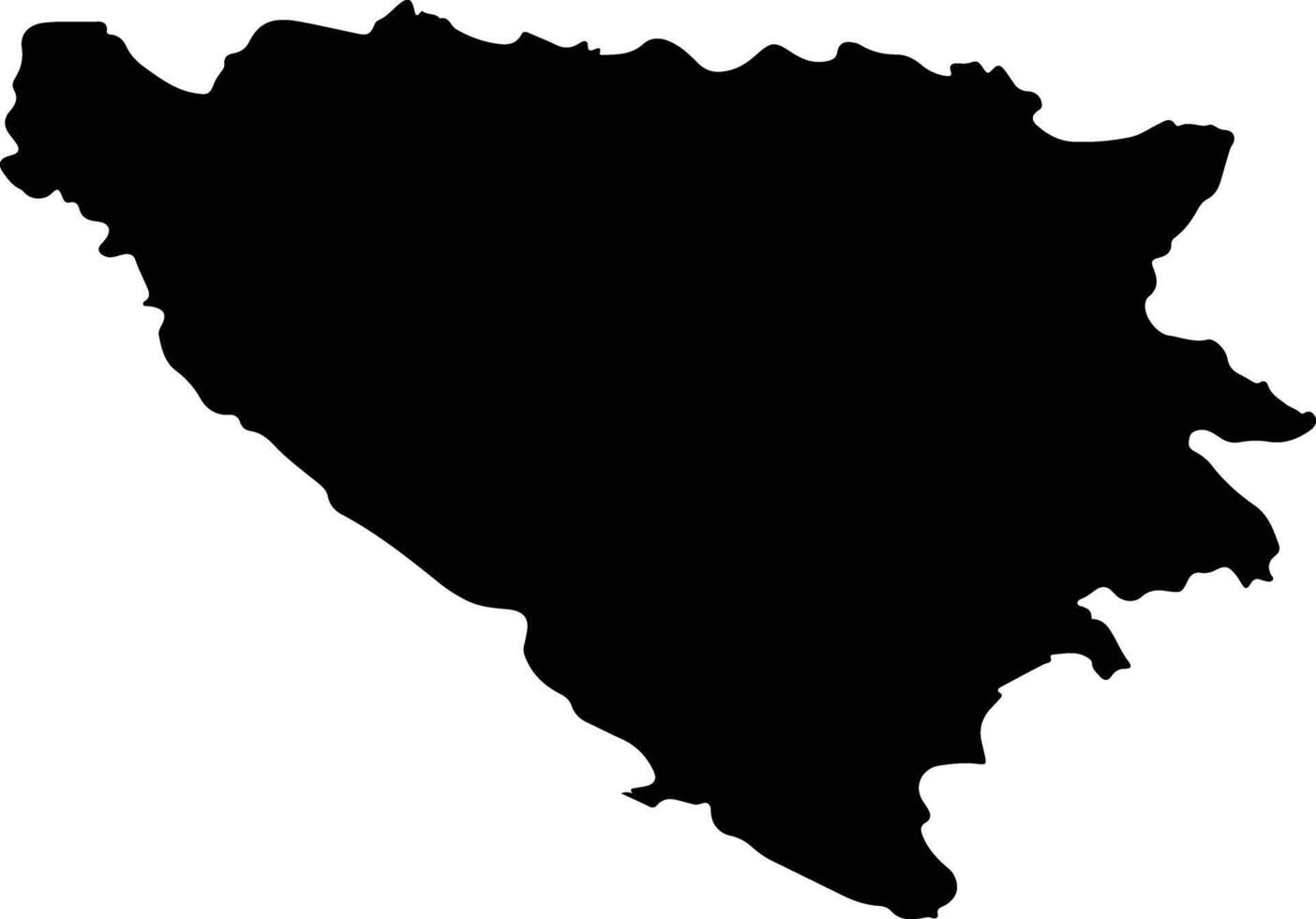 bosnia e erzegovina silhouette carta geografica vettore