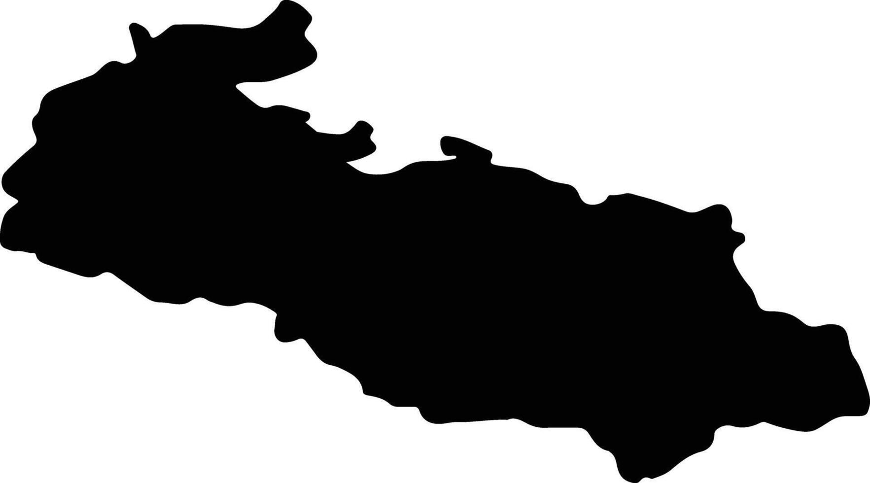 moravskoslezsky ceco repubblica silhouette carta geografica vettore