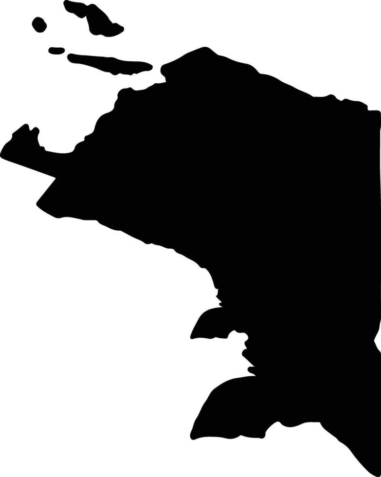 papua Indonesia silhouette carta geografica vettore
