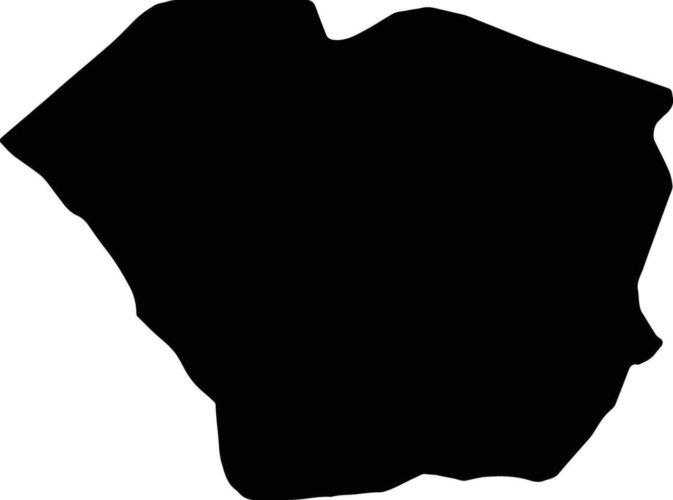 oudalan burkina faso silhouette carta geografica vettore